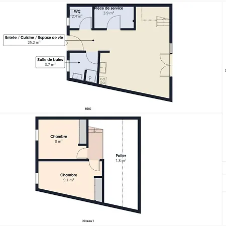 Maison Pour 4, Terrasse, Proche Gare *